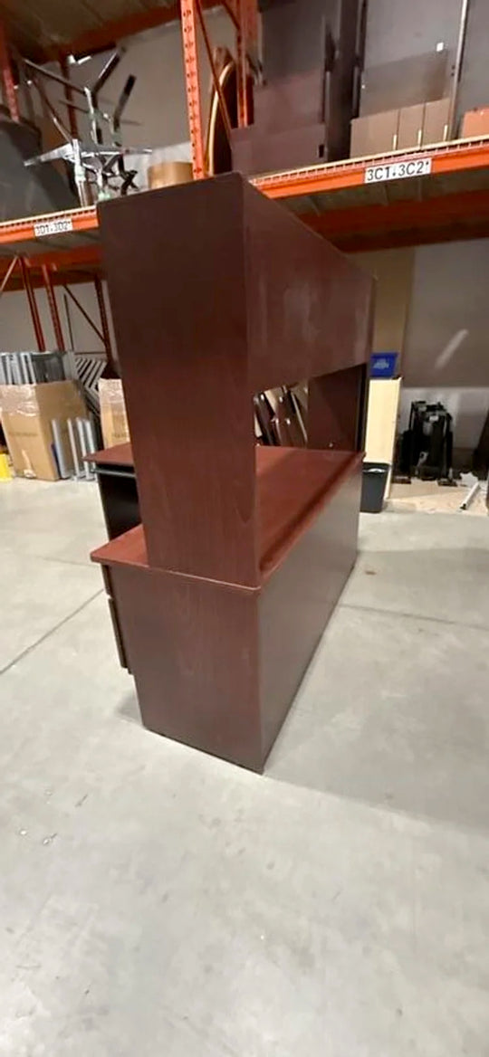 RH L-Shape Desk w/Hutch, BF Ped