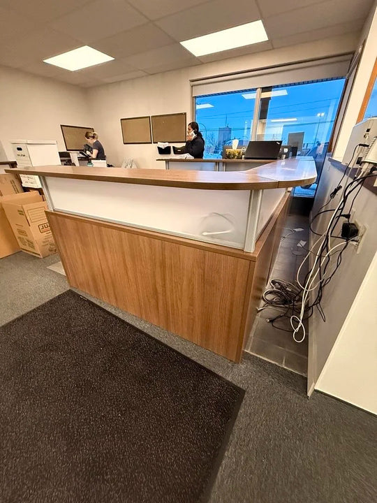 LH L-Shape Reception Desk w/BBF Ped