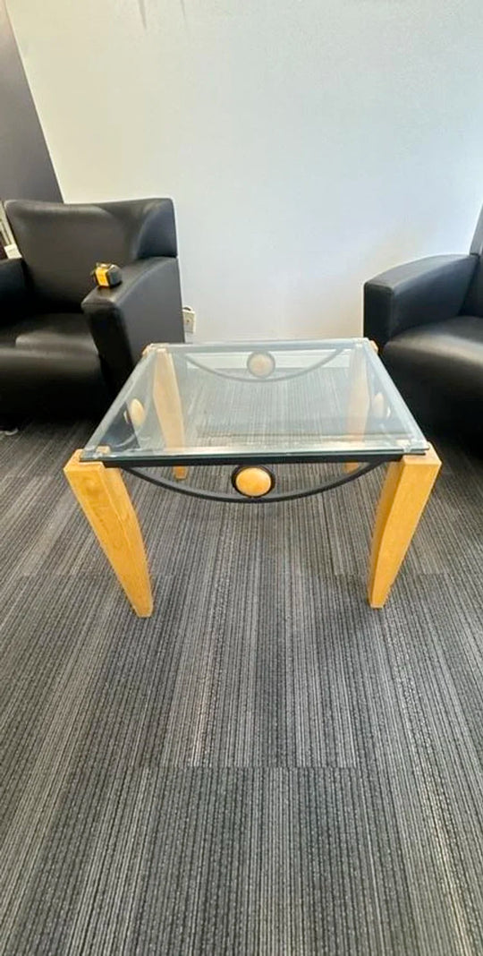 Rectangle Glass Top Side Table