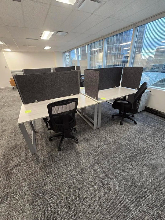 5' Straight Desk w/ Privacy Screen