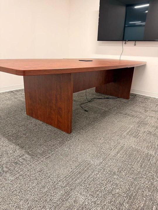 10' Boatshape Boardroom Table w/Electrical