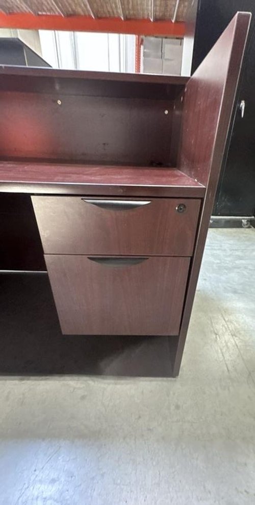LH L-Shape Reception Desk w/BF Ped