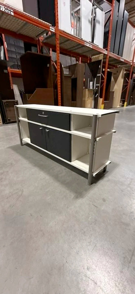 Metal 2-Drawer 1-Door Credenza