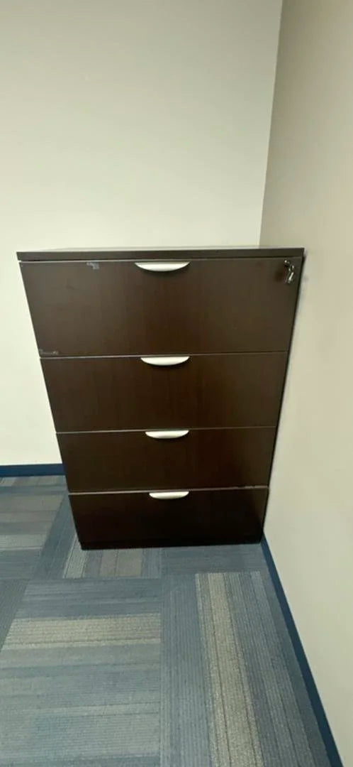 Wooden 4-High Lateral File Cabinet