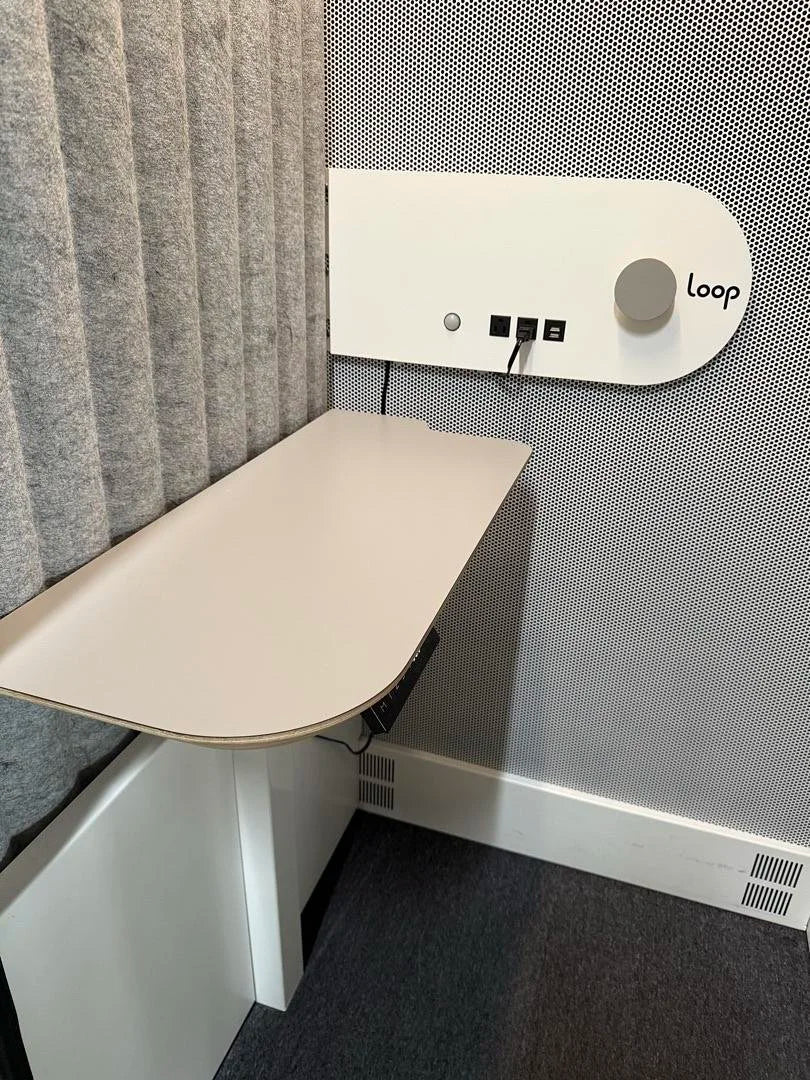 Loop Phone Booth w/Height Adjustable Surface