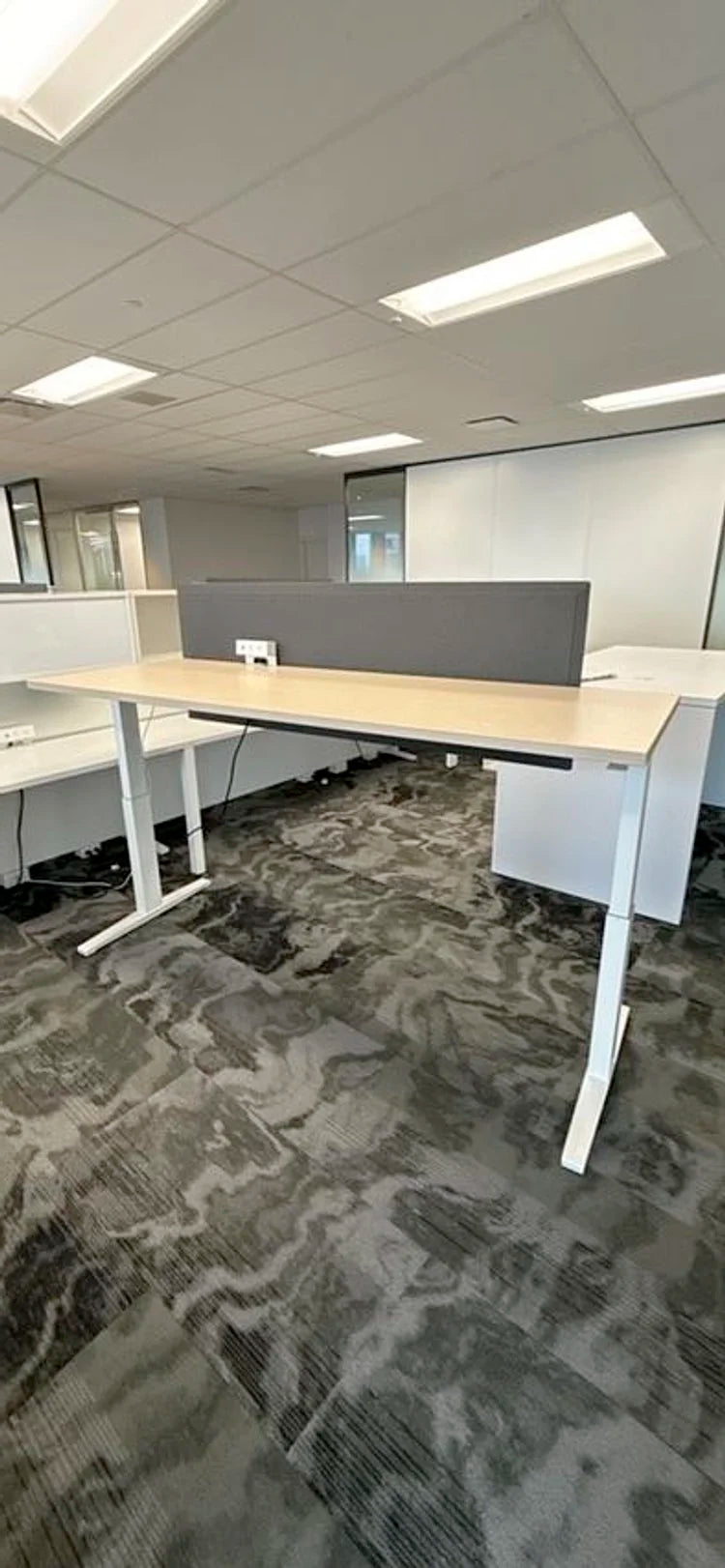 7' Herman Miller Electronic Sit Stand Desk w/Privacy and Power