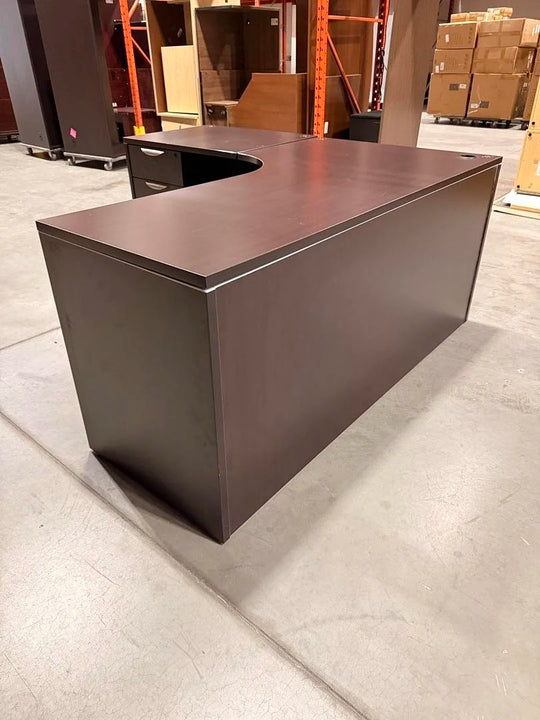 LH L-Shape Desk w/BBF Ped (Holes on Surface)