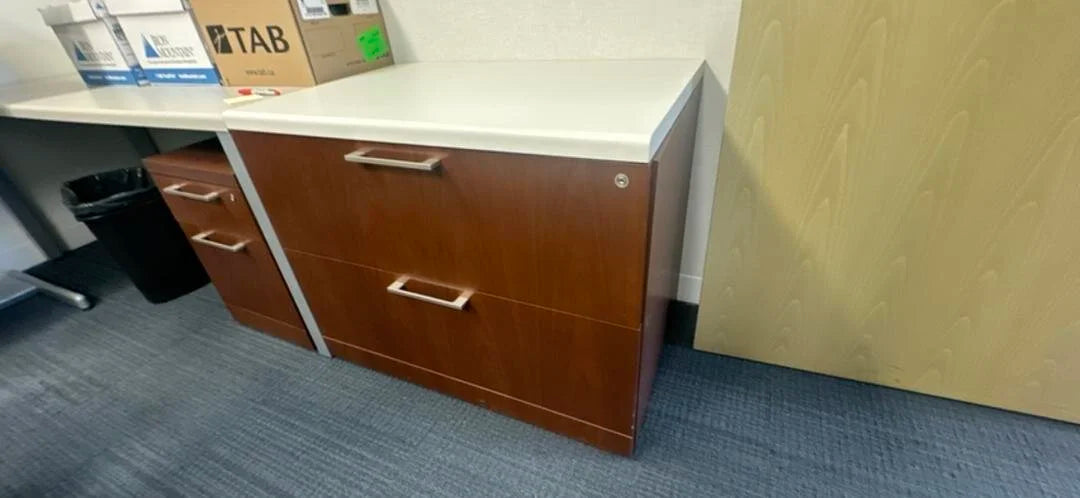 Steelcase Wooden 2-High Lateral File Cabinet