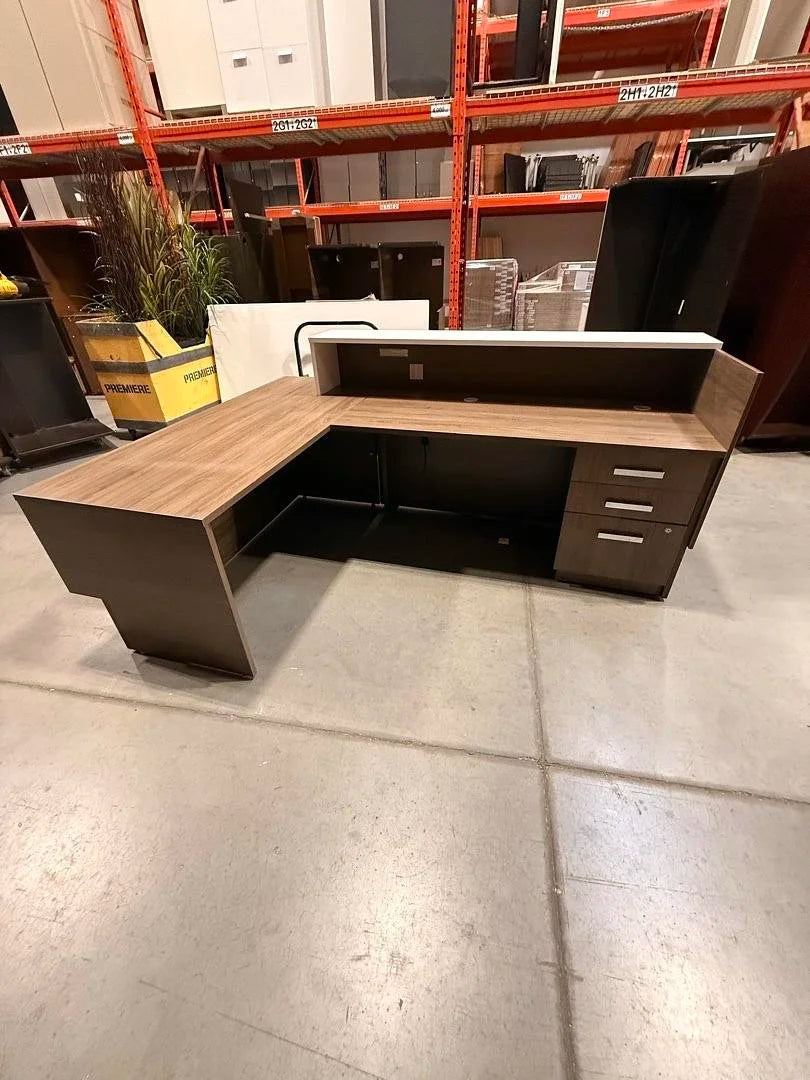 LH L-Shape Reception Desk w/BBF Ped