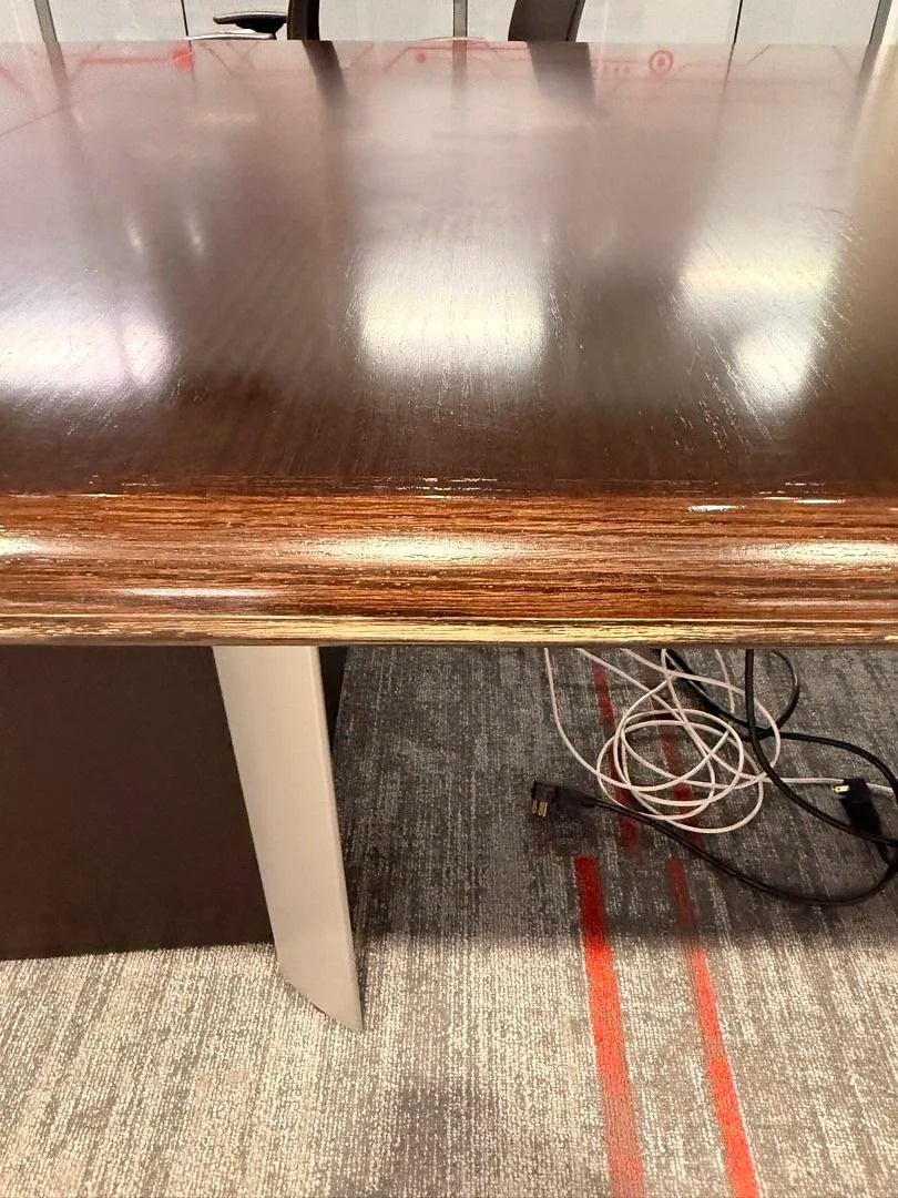 14' Rectangle Boardroom Table w/Electrical (Faded Edges)