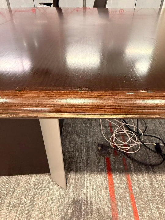 14' Rectangle Boardroom Table w/Electrical (Faded Edges)
