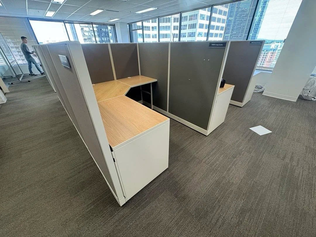 6' x 5' Trendway Workstation w/BBF Ped