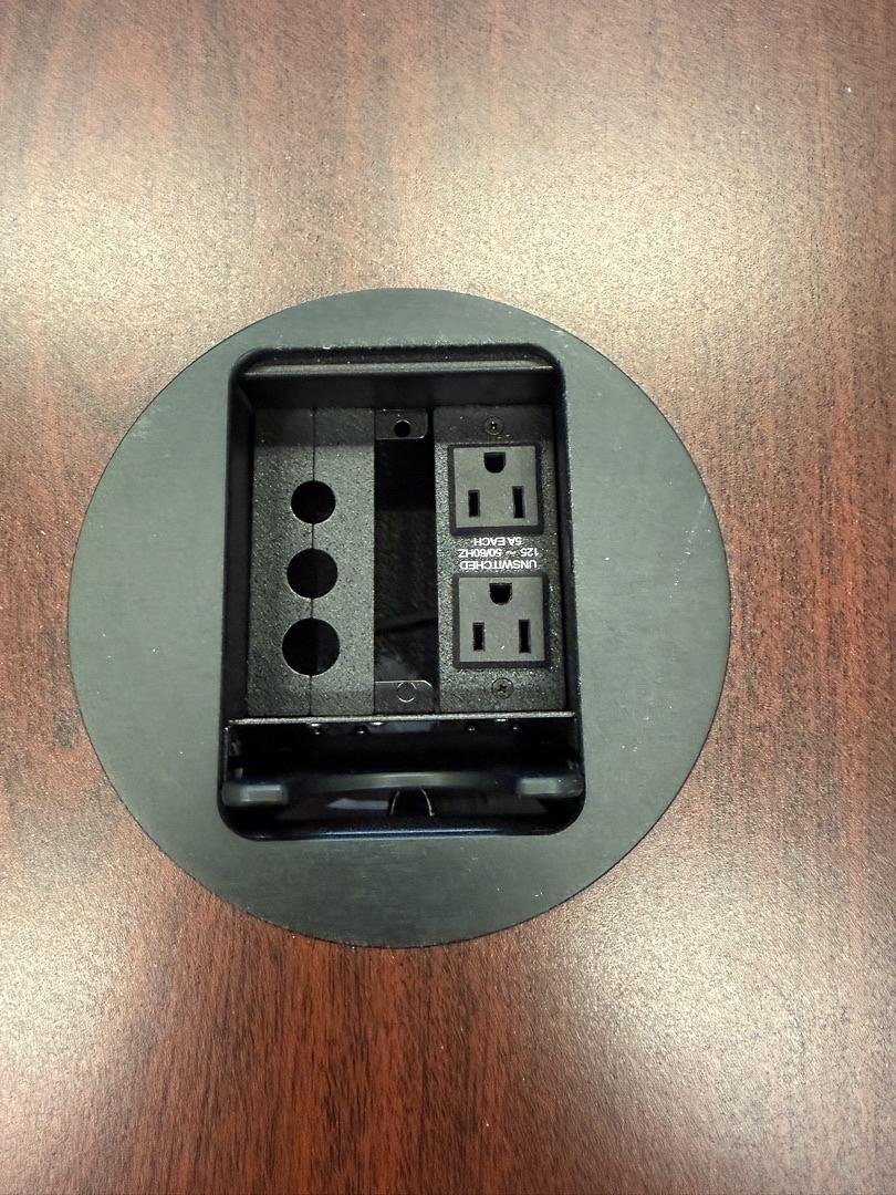 12' Boatshape Boardroom Table w/Electrical